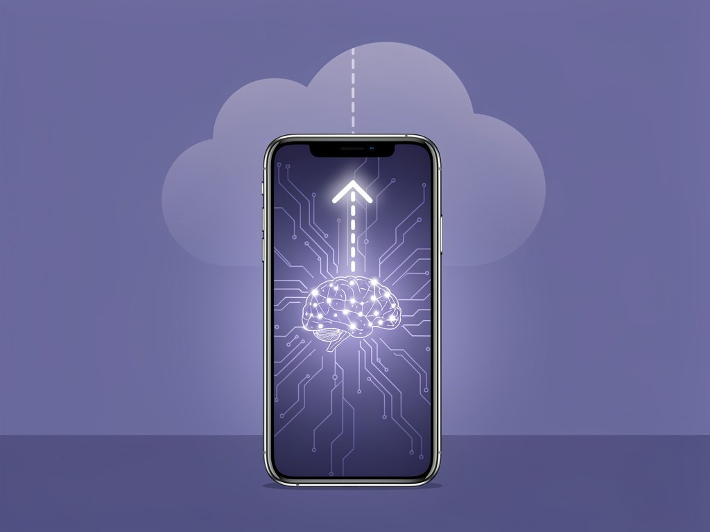 Smartphone running on-device AI